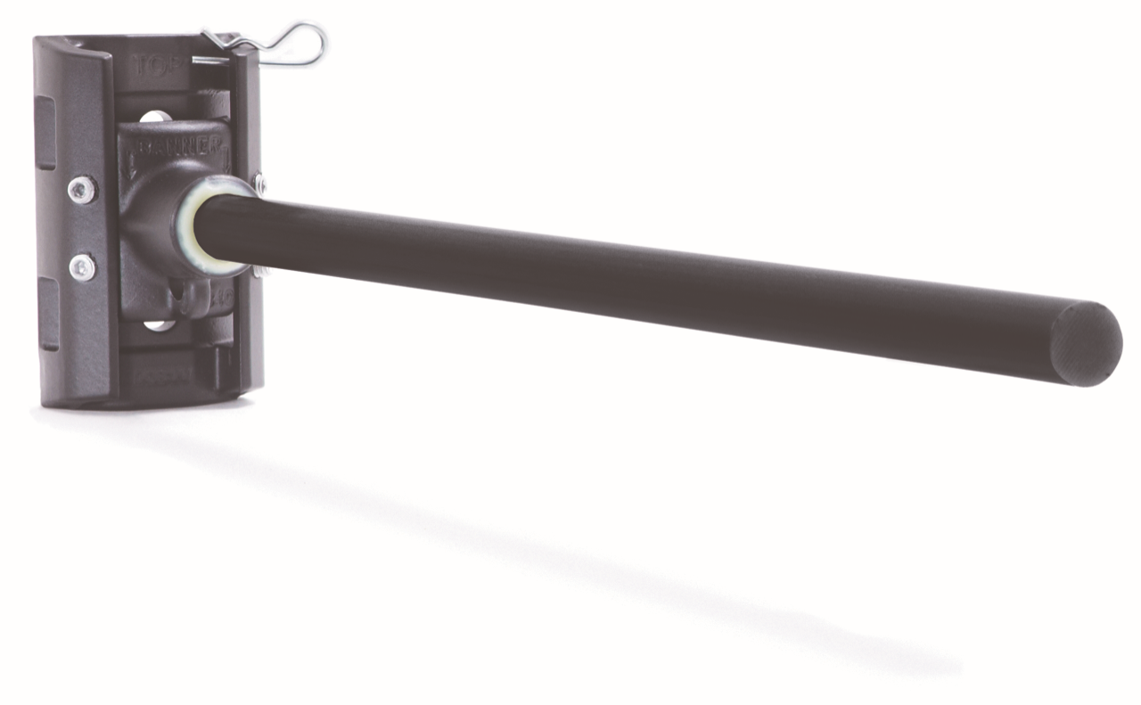 Metro Banner Bracket with RoundPro™ Arm 25" Black Casting/Black Fiberglass Rod